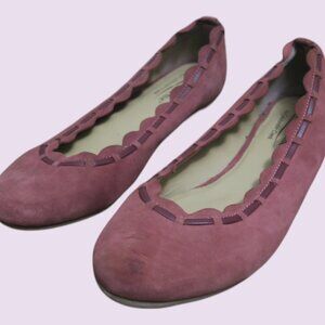 Coldwater Creek Karma Suede Flats by Walk With Me in mauve purple size 8.5.